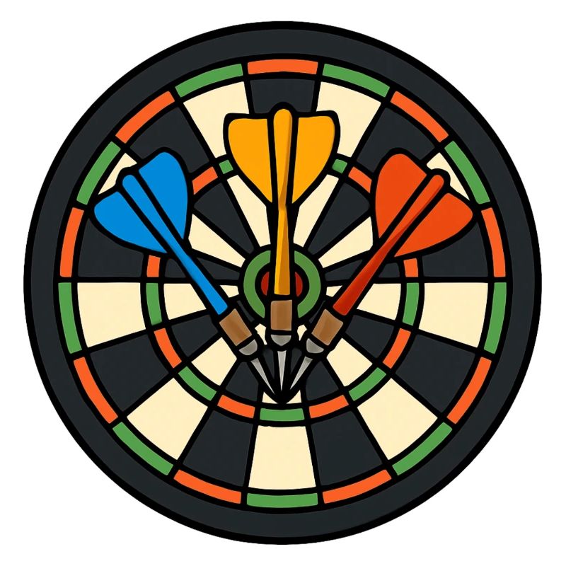 Motif de la cible de fléchettes : Impression couleur