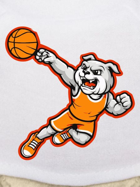 Bulldog Basketball Dunk Mascot