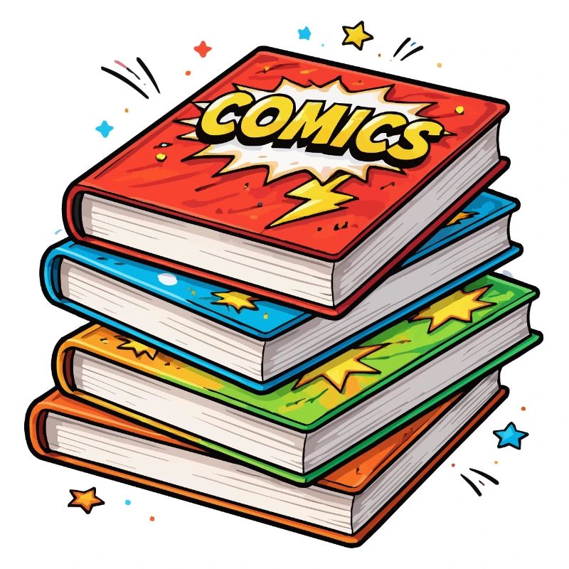 Comic-Stapel Bücher