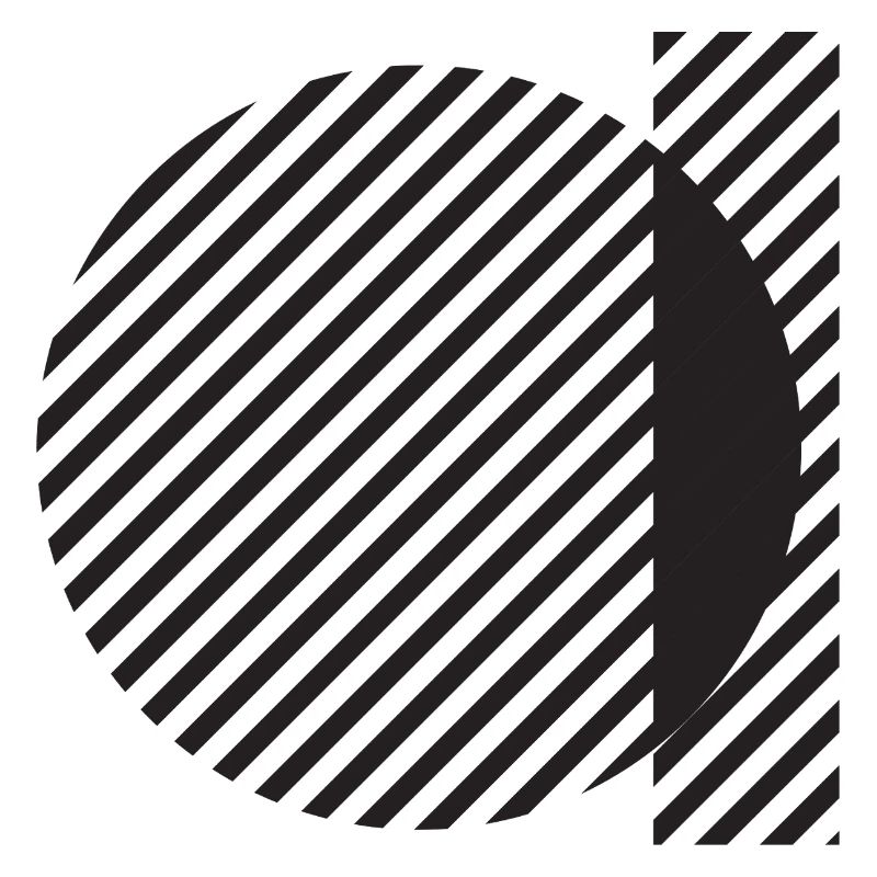 Diagonal Stripe Circle Abstract