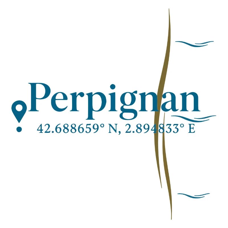 Perpignan Coastal Coordinates Emblem