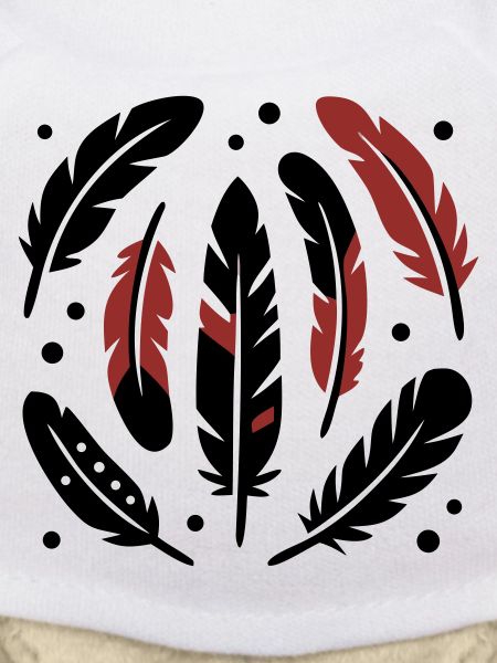 Bird Feathers Circle Logo