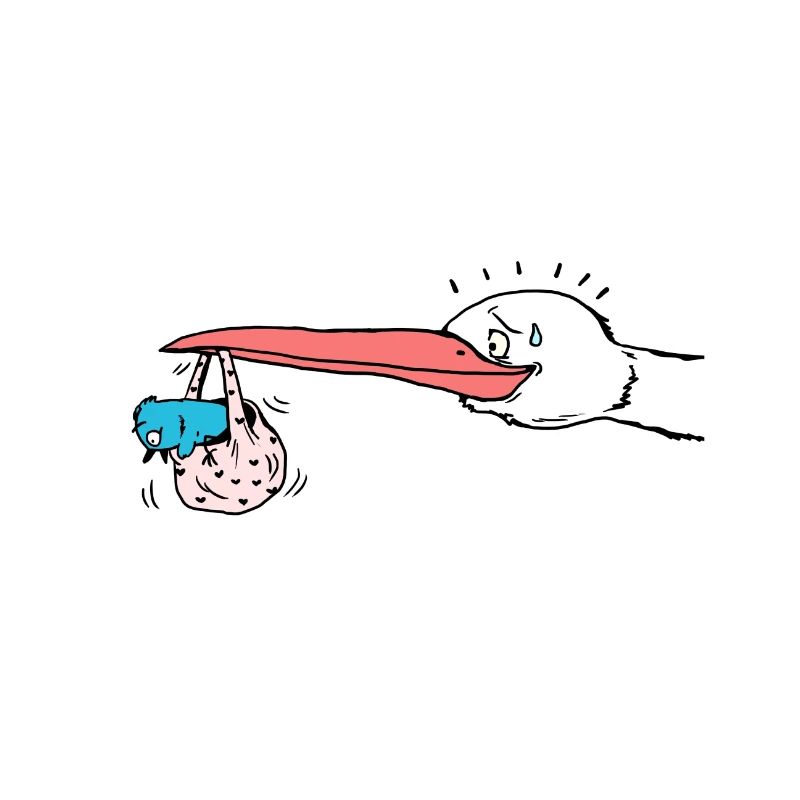 Klapperstorch und Kinder