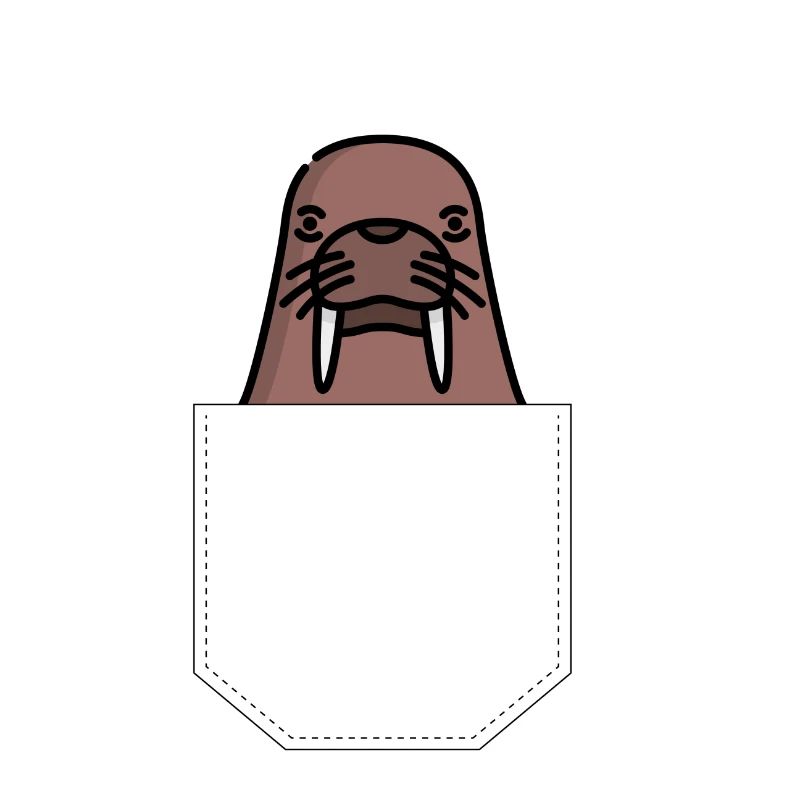 Brusttasche Walross Geschenk Idee