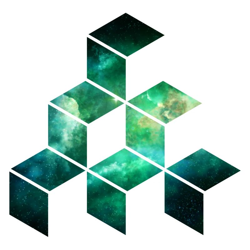 Cube universe geometric pattern