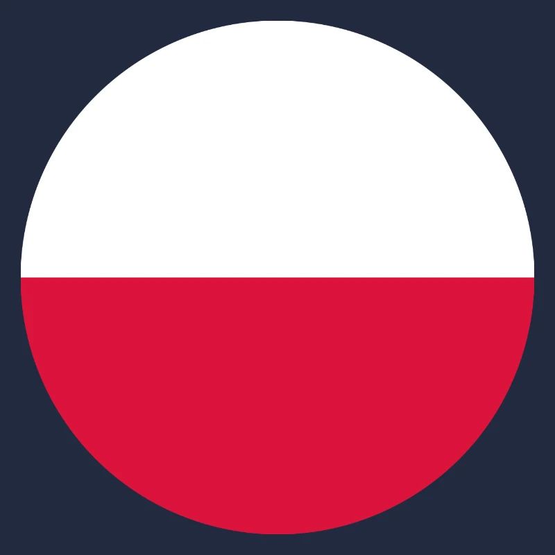 Circle Polish Flag Gift Polska