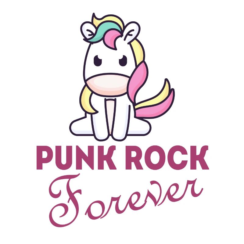Punk Rock Forever unicorn punk anarchy gift