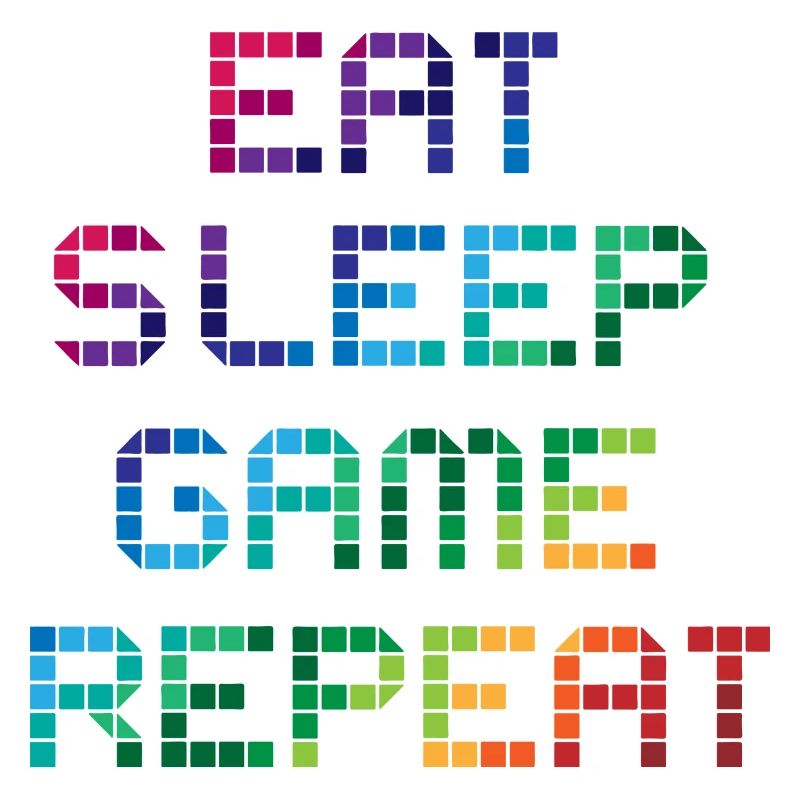 Zocker Spruch Eat Sleep Game Repeat - Geschenkidee