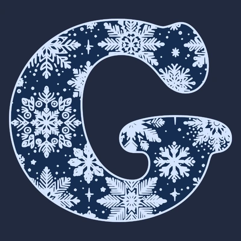 Buchstabe G Schneeflocken