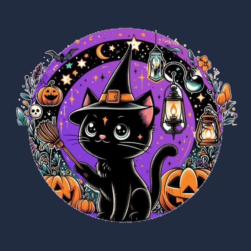 Purple Kitty Halloween