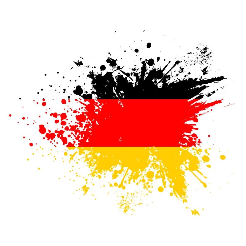 Germany Flag Paint Splash Blobs Color Spots