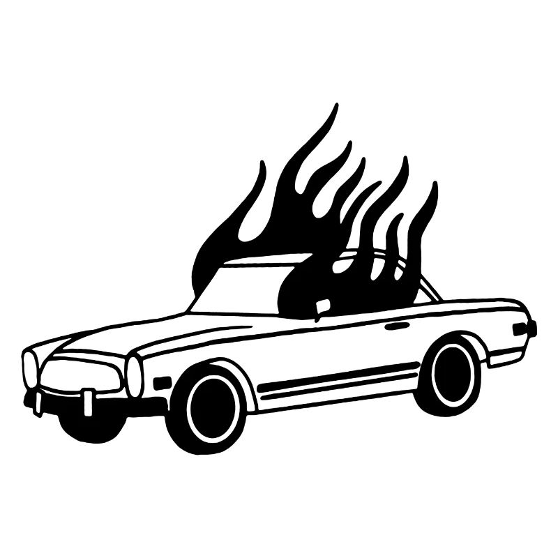 Auto in Flammen - Oldtimer