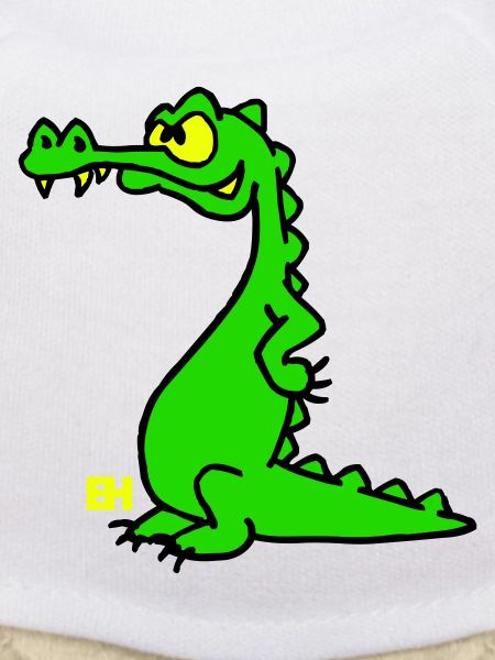 Smiling Crocodile, dreifarbiges Design