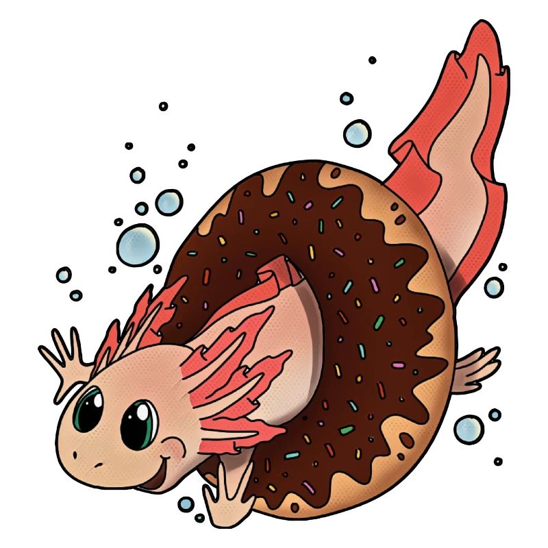 Axolotl Molch Donut - coole Geschenkidee Doughnut