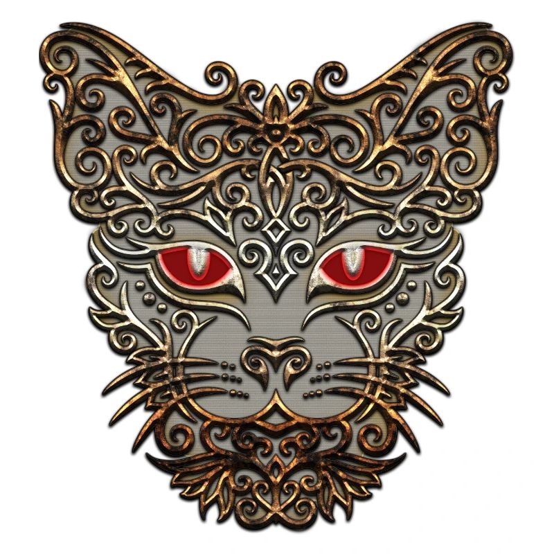 tête de chat décorative