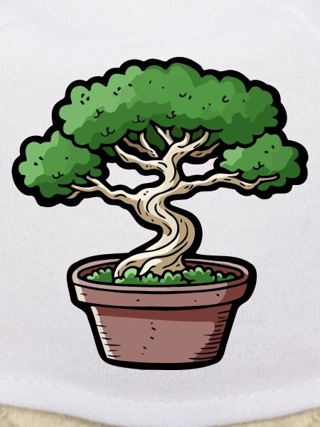 Comic Bonsai Baum