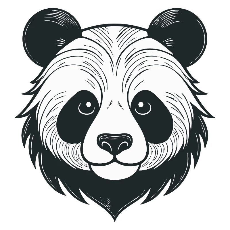 Illustration de panda avec une expression ludique