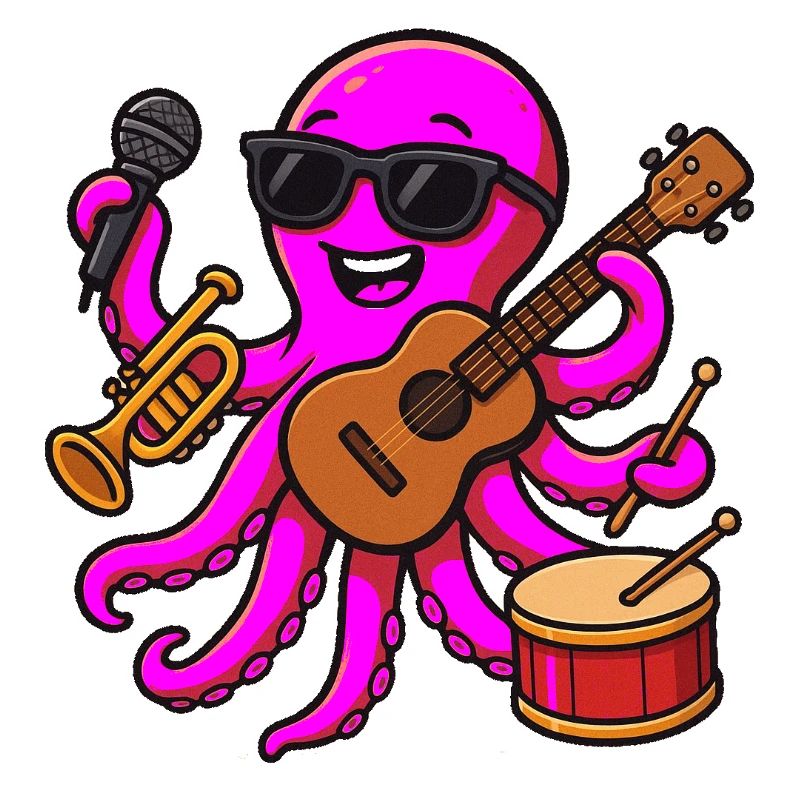Colorful Musical Octopus
