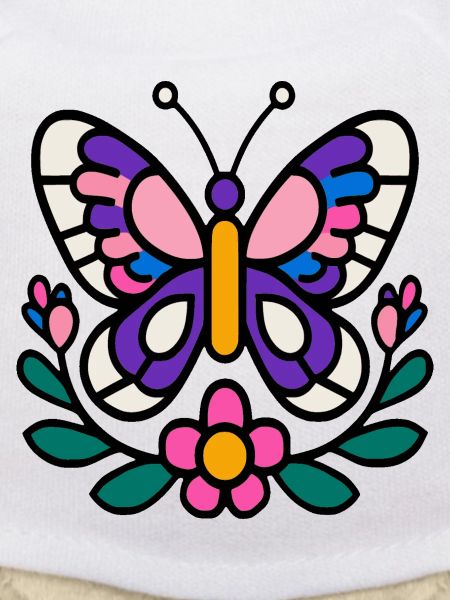 Butterfly with flowers