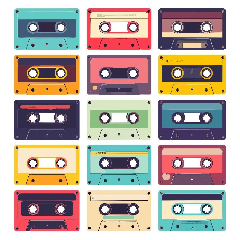 Kassetten Pop Art Muster