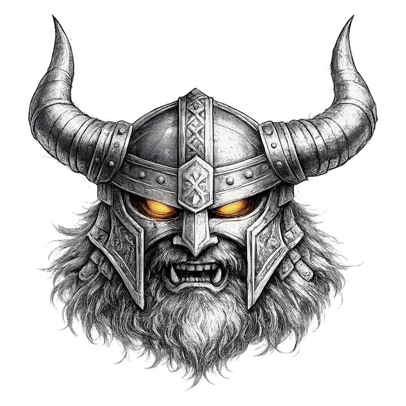 Wikinger-Kriegerhelm-Emblem