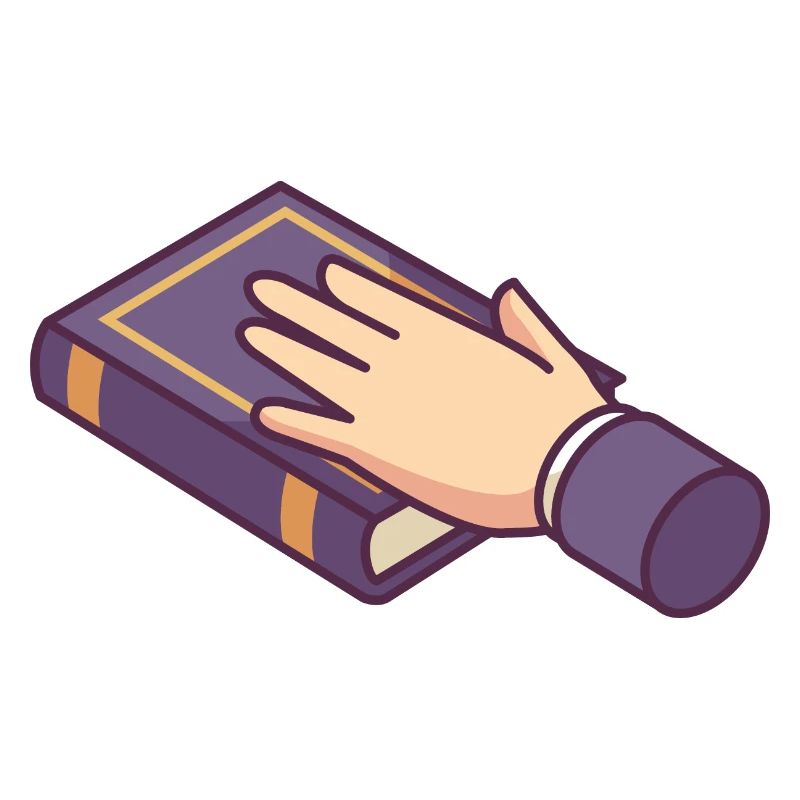 Hand Swearing on a Book.