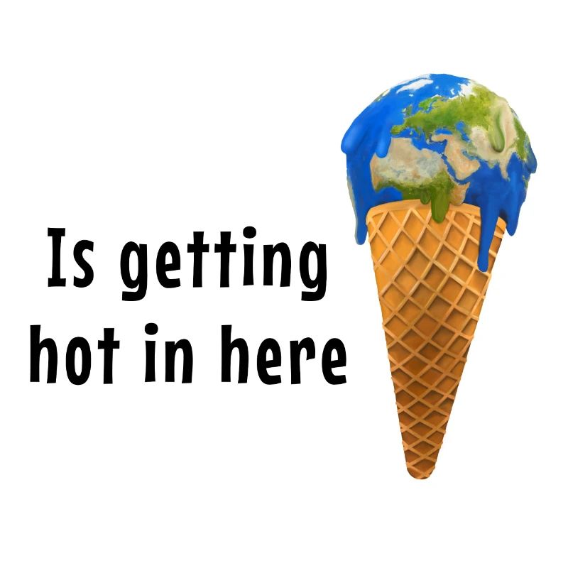 Global Warming Earth Ice cream keep it cool