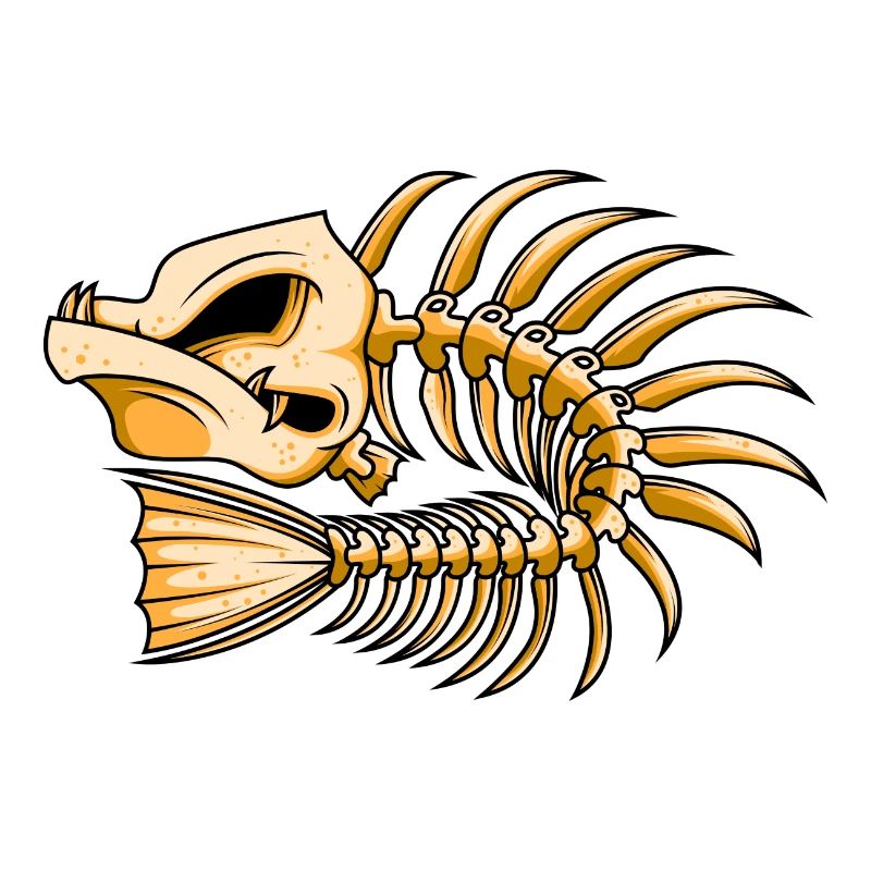 fish bones skeleton fish