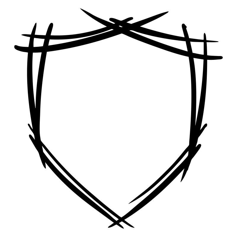 Schild / Wappen Symbol. Hand gezeichnet. Vorlage