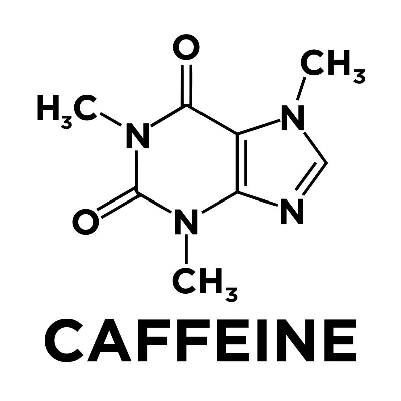 Cadeau de caféine de formule chimique de café
