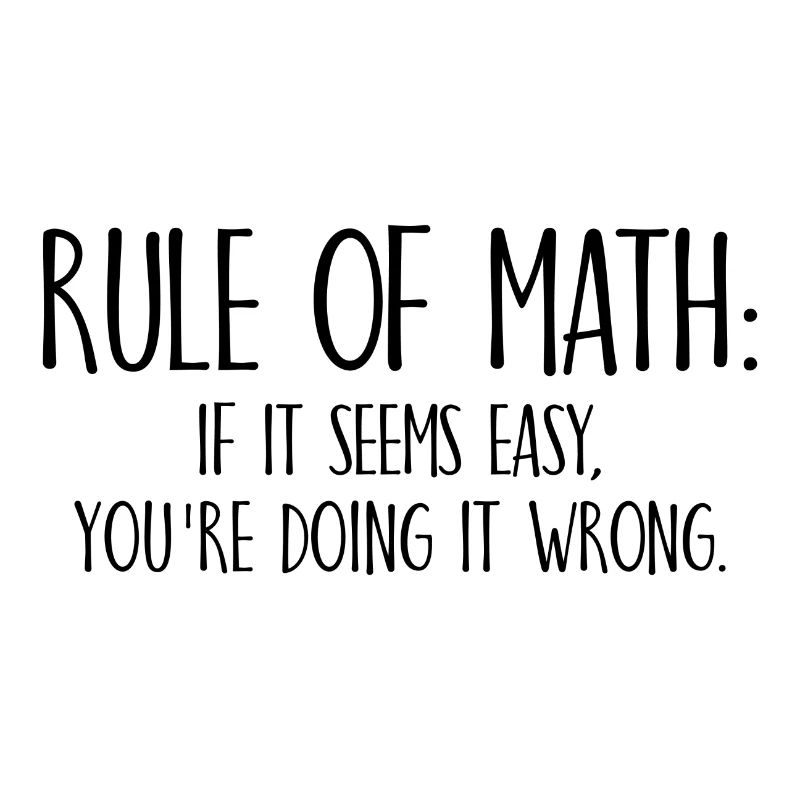 Rule of Math Mathe Schule Student Geschenk