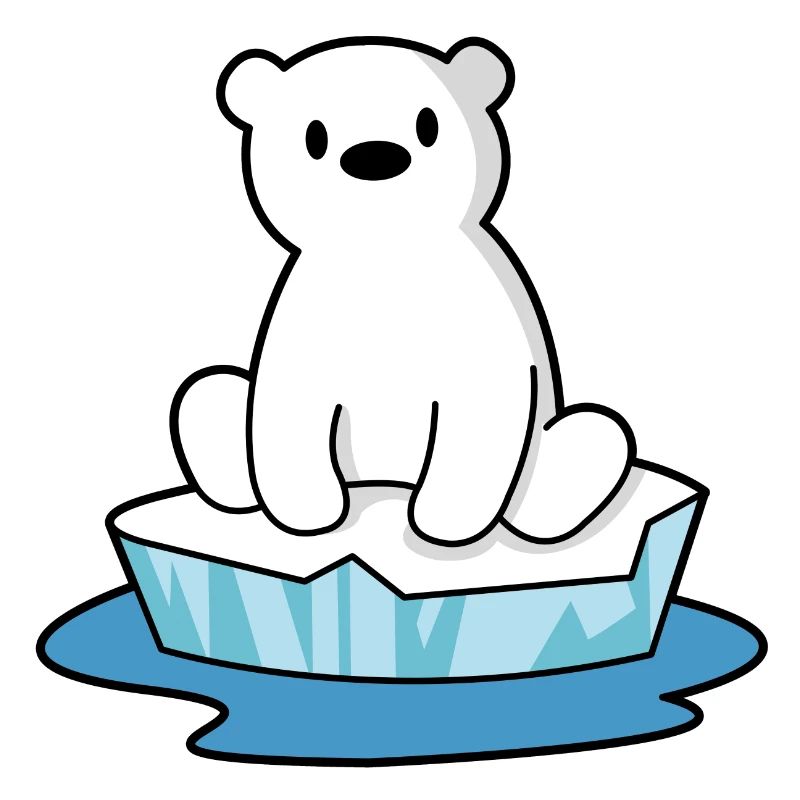 Der sitzende Eisbär