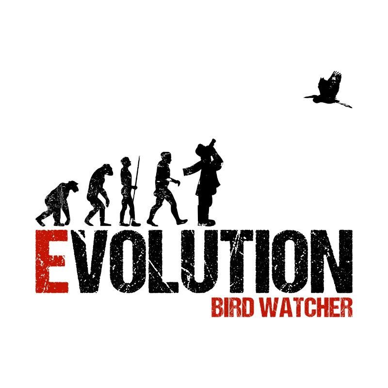 Vogelbeobachter Vögel beobachten Evolution Lustig
