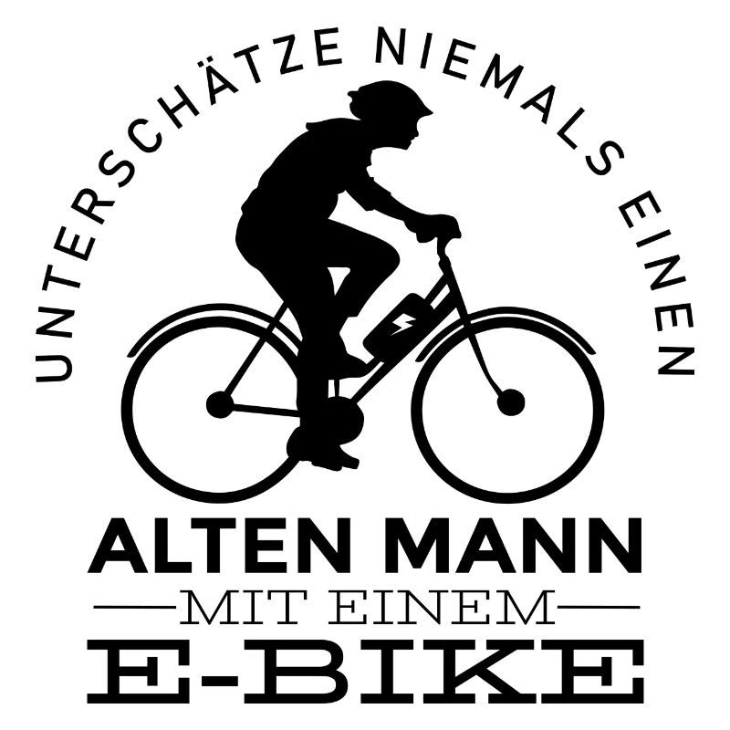Alter Mann mit einem E-Bike -