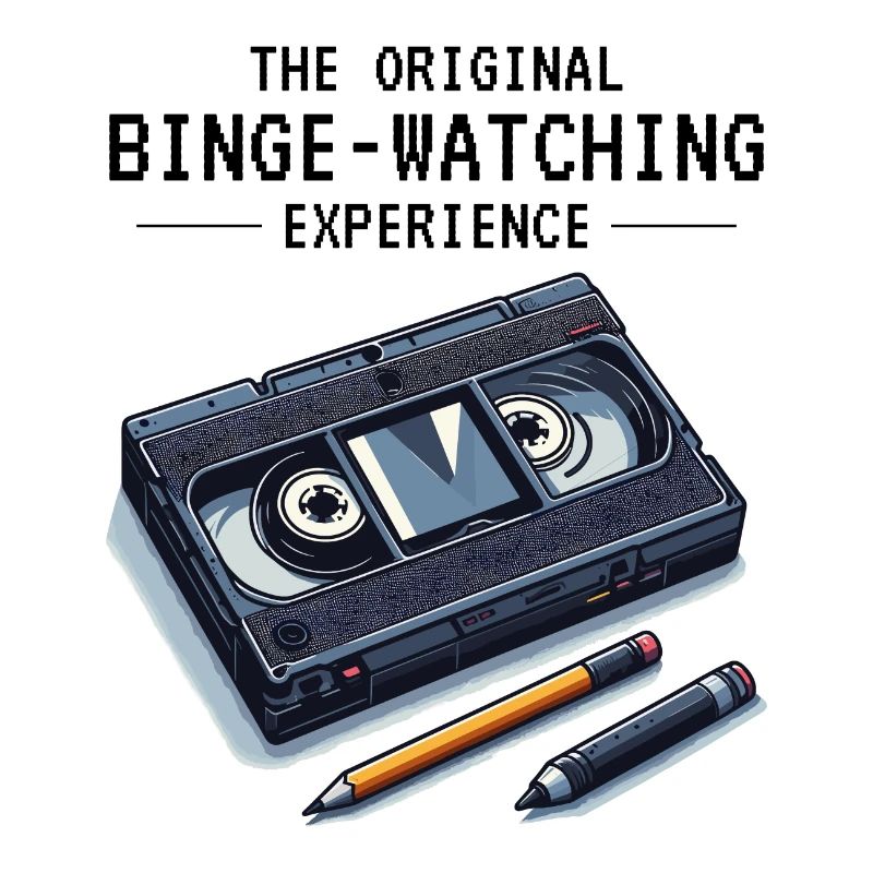 Retro VHS Tape Nostalgic 80s Binge-Watching