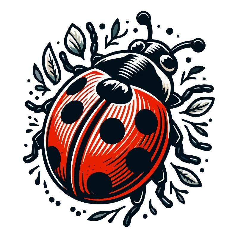 LADYBUG LADYBUG FLYING DOTS INSECT LUCK