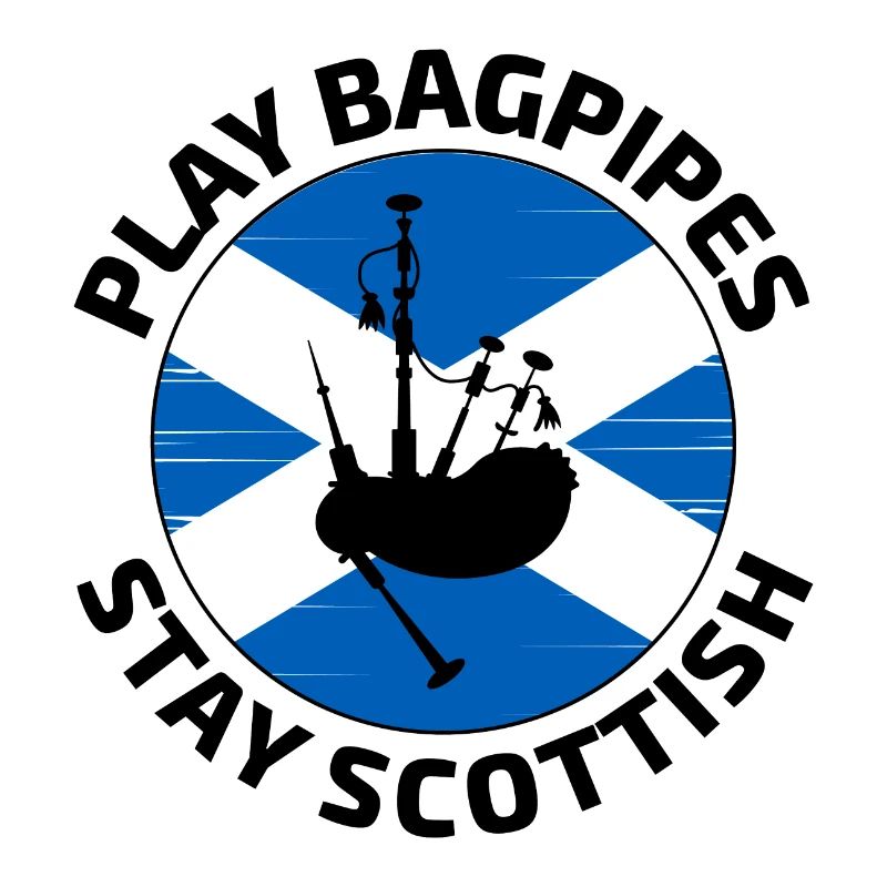 Instrument de joueur de cornemuse Drapeau écossais de l’Écosse