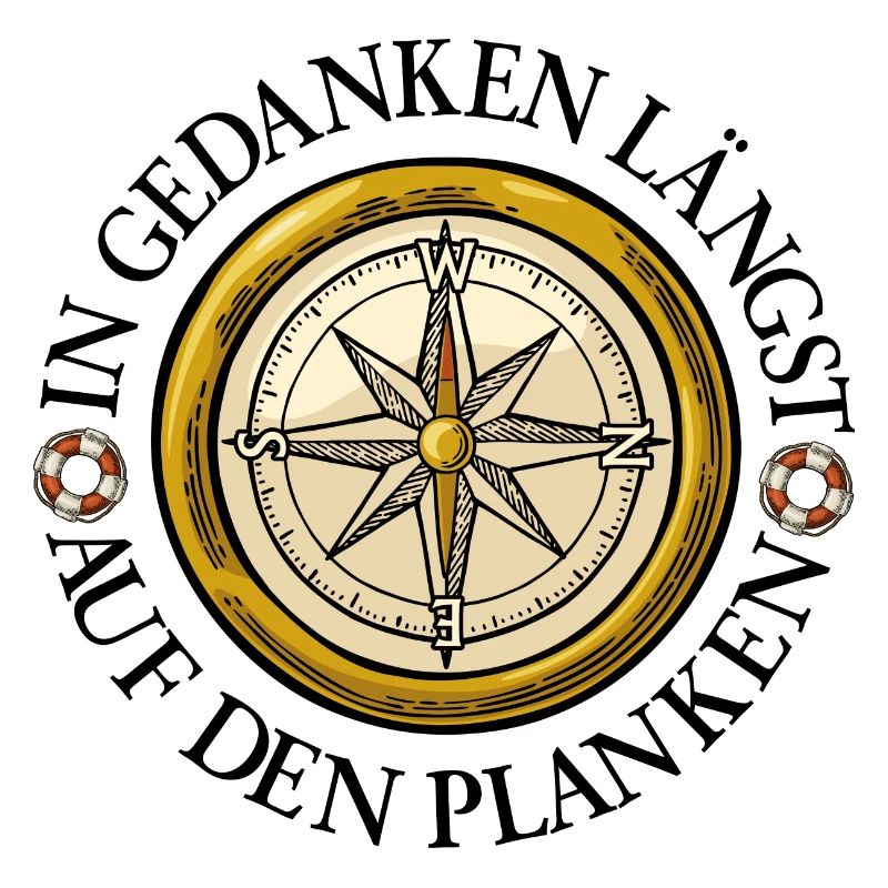Windrose Kompass mit Seglerspruch