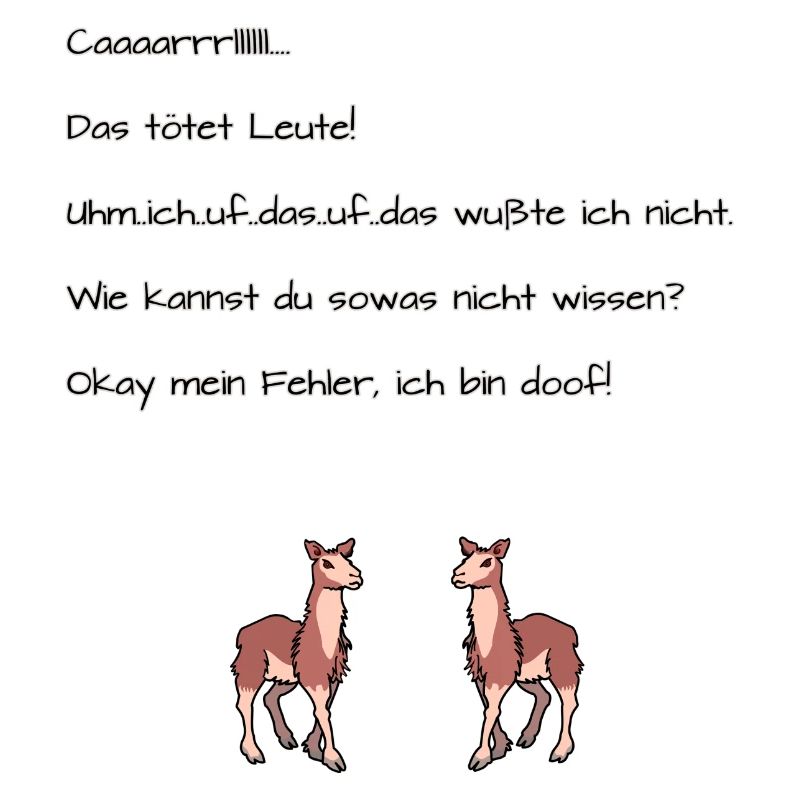 Lustiger lama Spruch