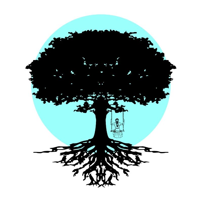 Mädchen Schaukelt am Baum