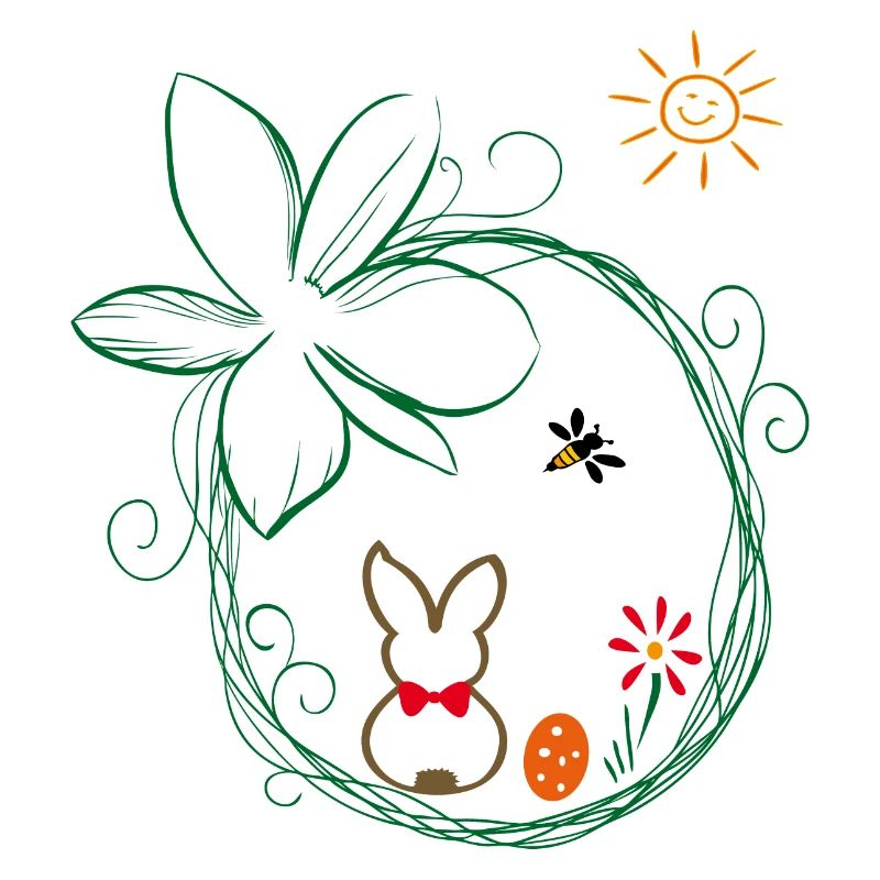 Nid de Pâques avec lapin de Pâques