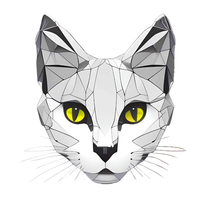 Cat Graphic Low Poly