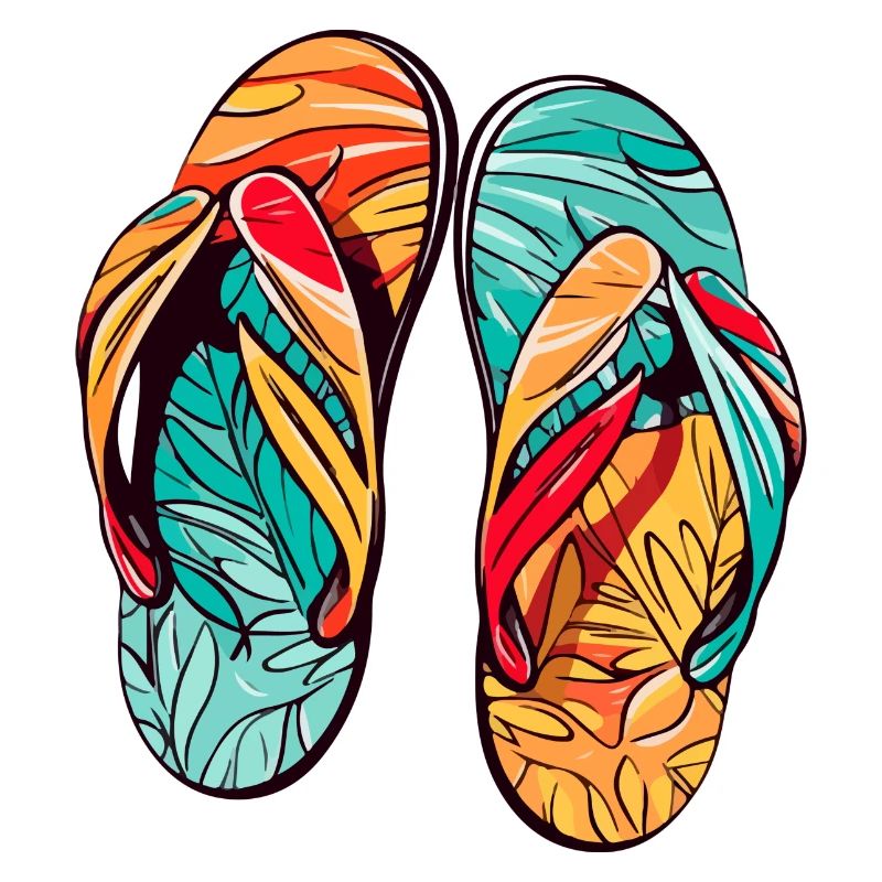 Multicolored sandals