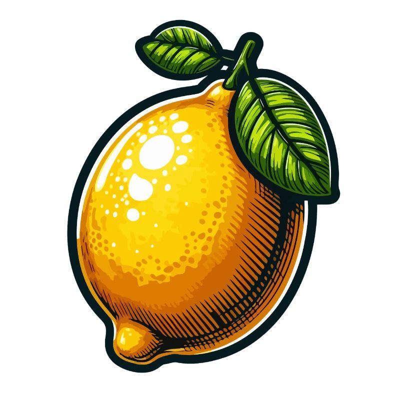 Lemon Pop Cartoon Glücklich