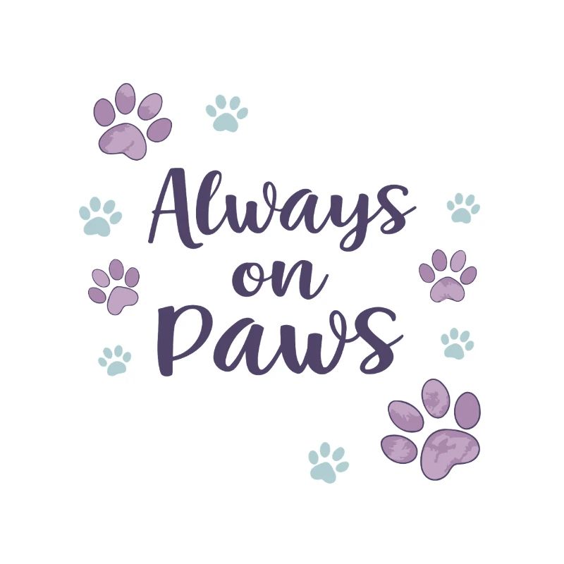 Always on Paws Empreintes violet