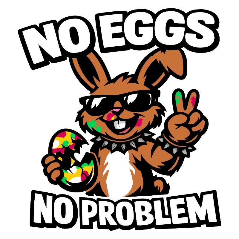 Funny Easter Bunny – No Eggs No Problem
