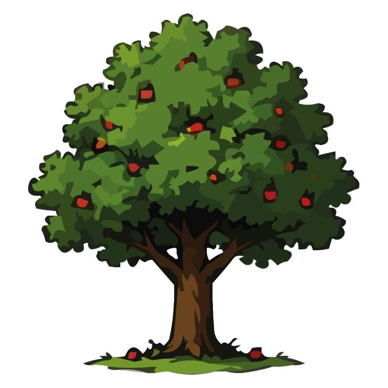 Apple tree in forest style