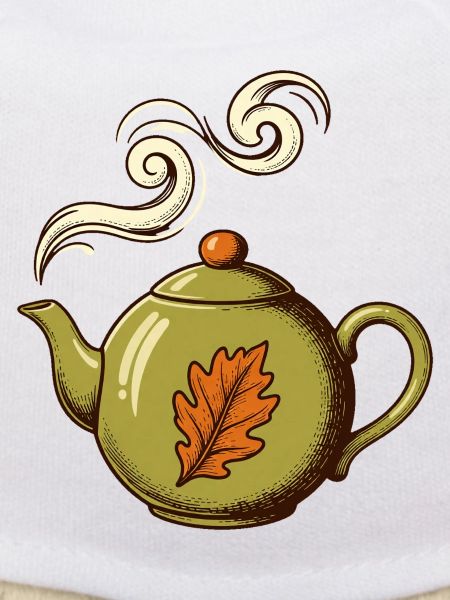 Teekanne mit Herbstduft