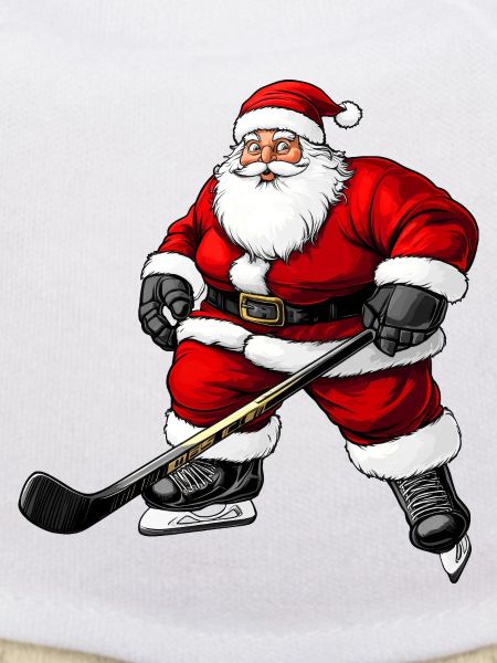 Dicker Eishockey Weihnachtsmann