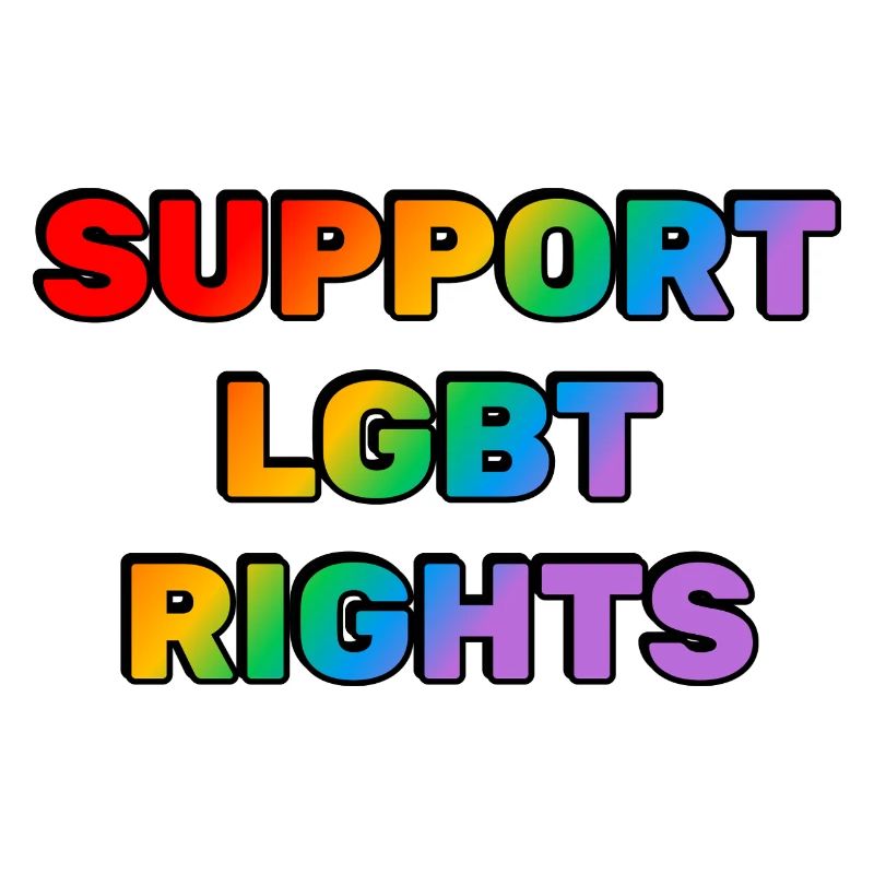 Support LGBT Rights Rainbow Flag